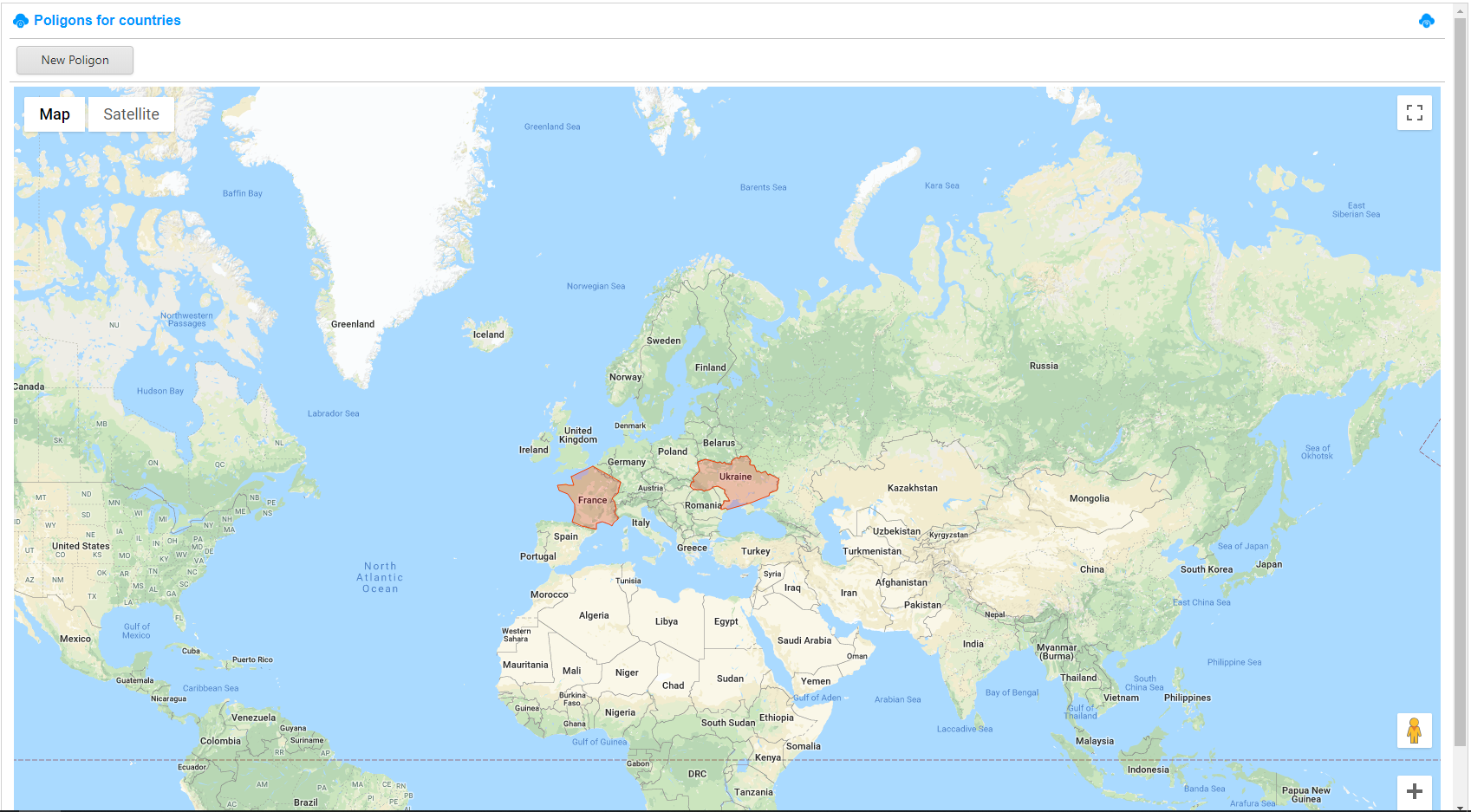 3.Administration &gt; GMap Region Poligons : This feature allows you to define polygon layers on the border of countries to be used on Google maps. 
A very easy to use feature. 
