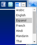 2.Marketing &gt; Website | Language Menu : This feature allows you to choose the language base on your preference. The website has 9 different languages: Arabic, English, Espanol, French, Hindi, Mandarin, Thai, Viet, and Ukrianian.